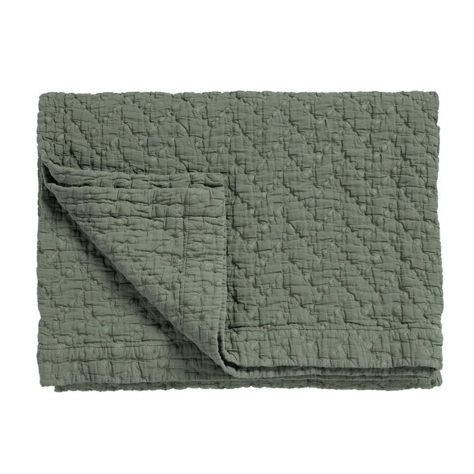 Vandyck PURE 10 G.DYED Couvre-lit 260x260 vert sauge