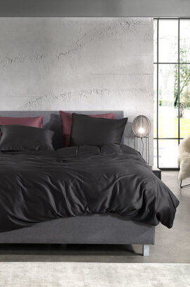 Zo!Home Satinado Housse de couette 140x200/220 Nuit Noir