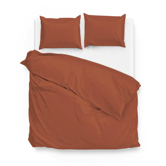 Zo ! Home Satinado Housse de couette 140x200/220 Copper Orange