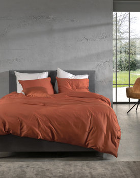 Zo! Home Satinado Dekbedovertrek 140x200/220 Copper Orange