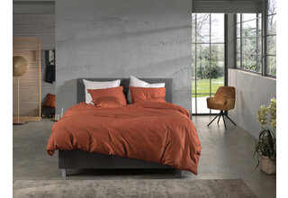Zo! Home Satinado Dekbedovertrek 140x200/220 Copper Orange