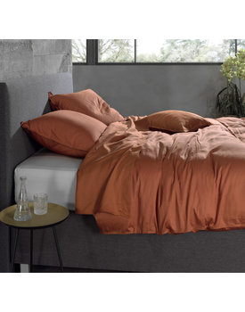 Zo! Home Satinado Dekbedovertrek 140x200/220 Copper Orange