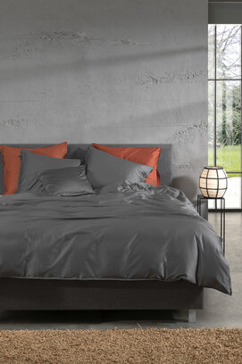 Zo ! Home Satinado Housse de couette 140x200/220 Classic Anthracite