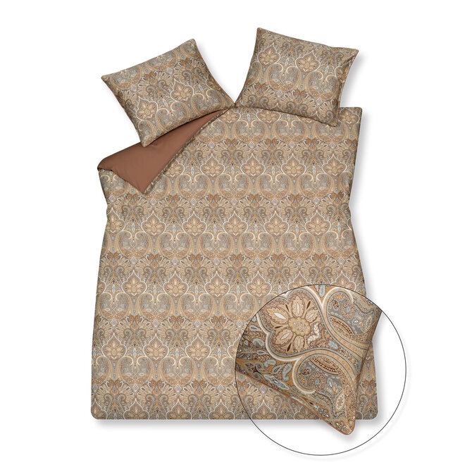 Vandyck HOME 96 printed sateen 2-persoons (200x200/220) toffee