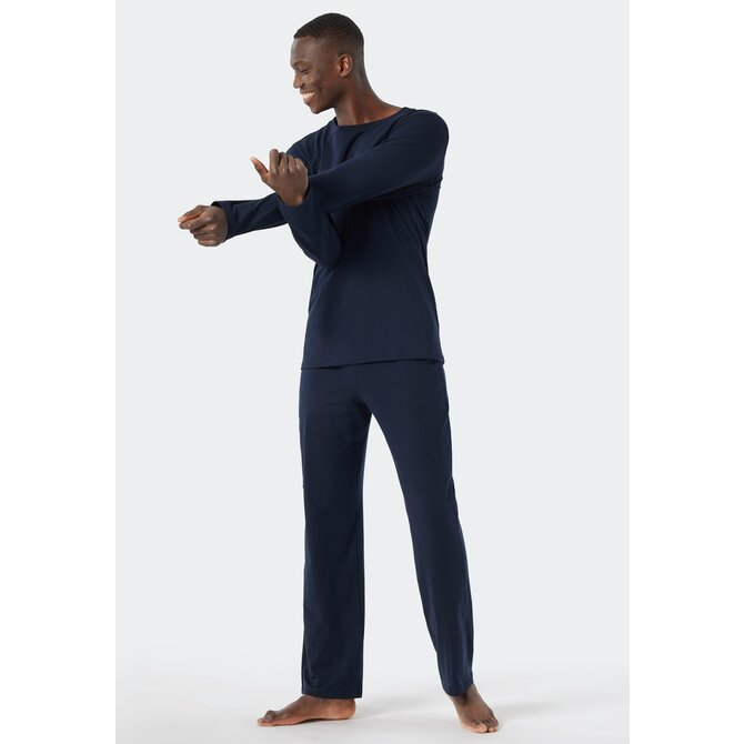 Schiesser Pyjama Long dark blue 178116 56/XXL