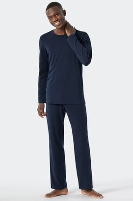 Schiesser Pyjama long bleu foncé 178116 56/XXL