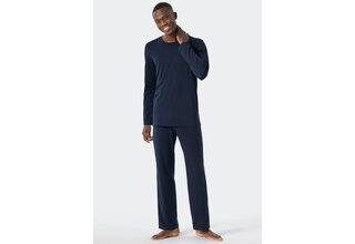 Schiesser Pyjama long bleu foncé 178116 56/XXL