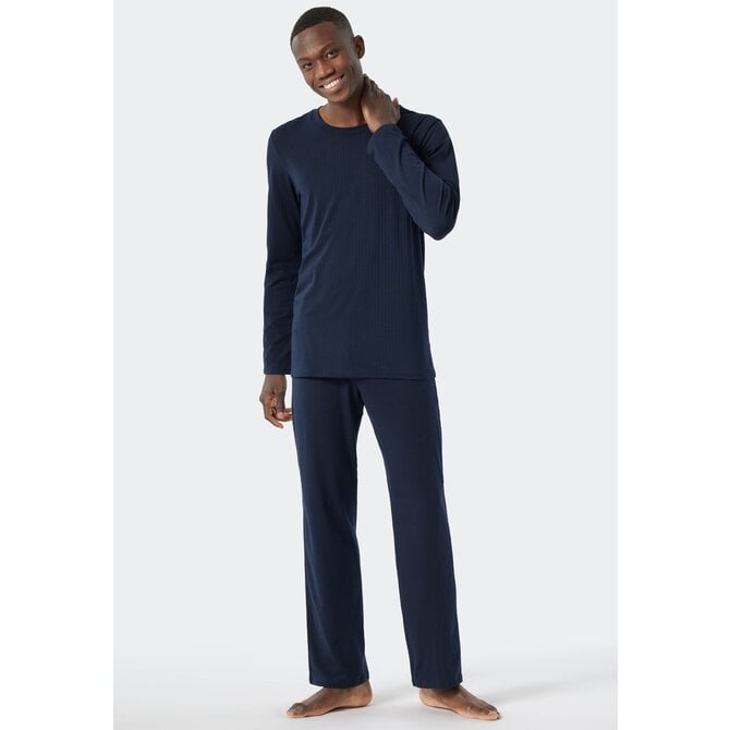 Schiesser Pyjama long bleu foncé 178116 56/XXL