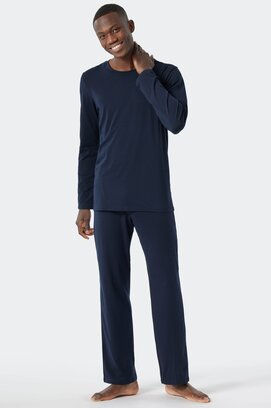 Schiesser Pyjama Long dark blue 178116 50/M