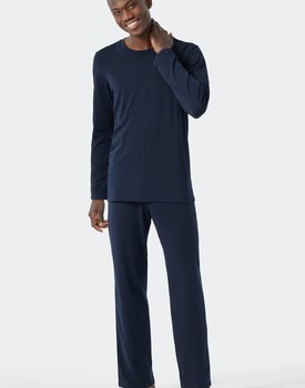 Schiesser Pyjama Long dark blue 178116 50/M