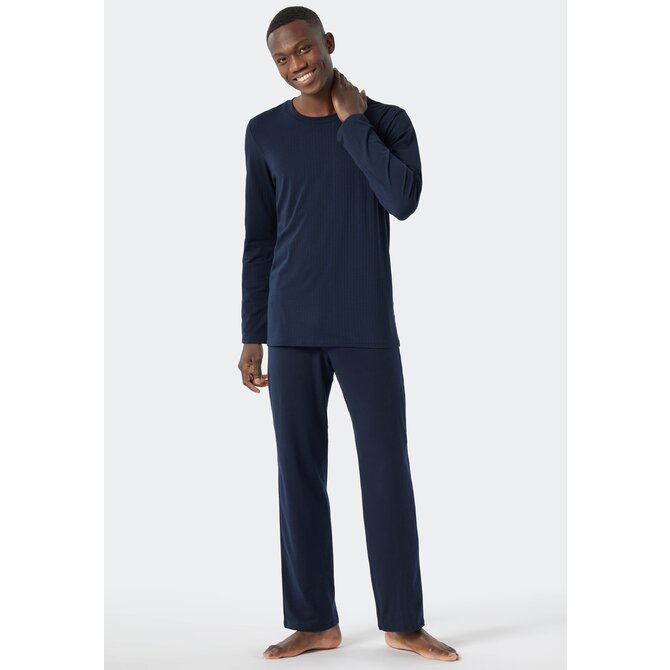 Schiesser Pyjama Long dark blue 178116 50/M