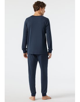 Schiesser Pyjama Long dark blue 178114 52/L