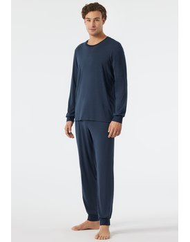 Schiesser Pyjama Long dark blue 178114 52/L