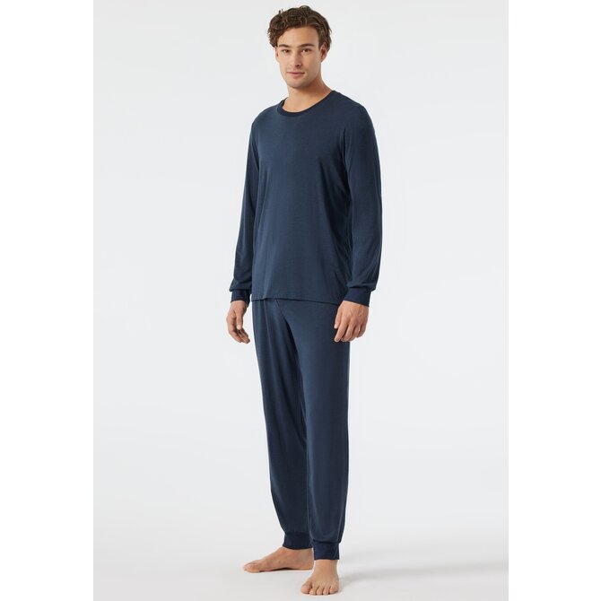 Schiesser Pyjama Long dark blue 178114 52/L