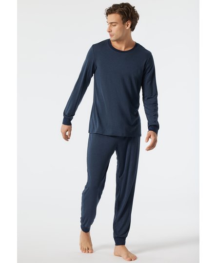 Schiesser Pyjama Long dark blue 178114 52/L