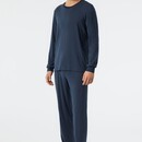 Schiesser Schiesser Pyjama long bleu foncé 178114 50/M