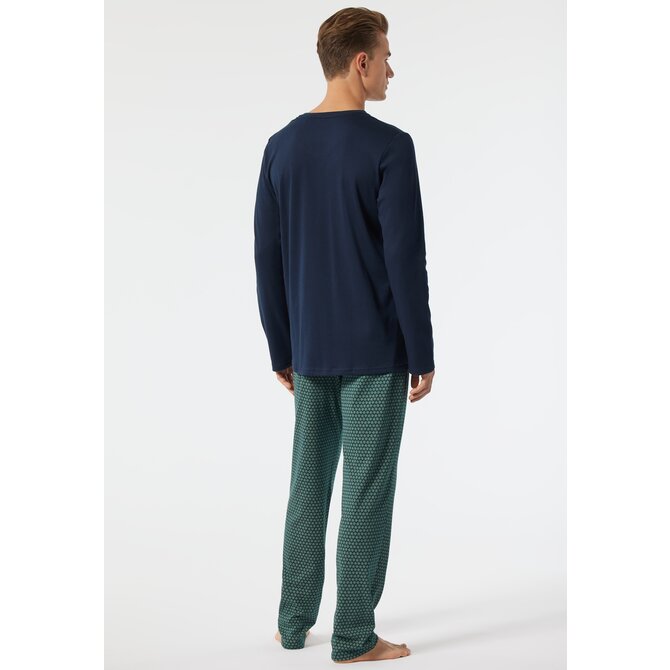 Schiesser Pyjama Long dark blue 178110 56/XXL