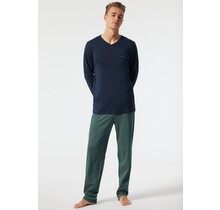 Schiesser Pyjama Long dark blue 178110 54/XL