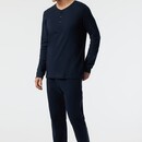 Schiesser Schiesser Pyjama Long bleu foncé 178109 54/XL