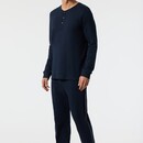 Schiesser Schiesser Pyjama Long bleu foncé 178109 54/XL