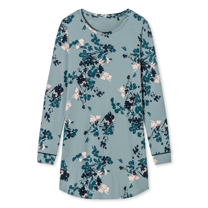 Schiesser Chemise de nuit 1/1 178059 bleu gris 44/XXL