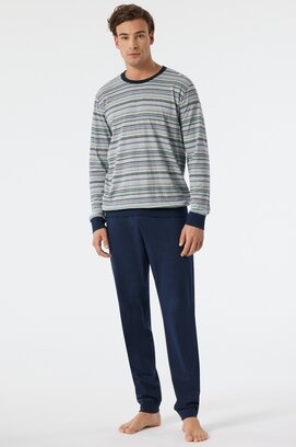 Schiesser Pyjama Long grey melange 178102 50/M