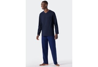Schiesser Pyjama Long royal blue 178096 54/XL