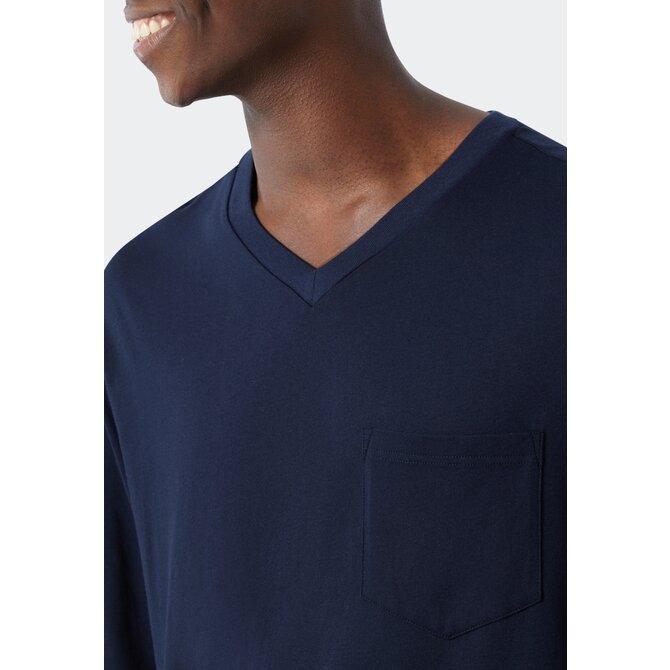 Schiesser Pyjama Long royal blue 178096 54/XL