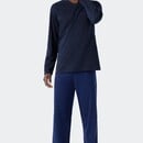 Schiesser Schiesser Pyjama long bleu royal 178096 54/XL