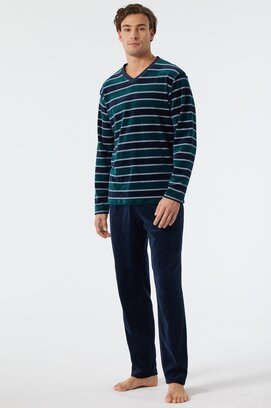 Schiesser Pyjama Long dark green 178038 48/S