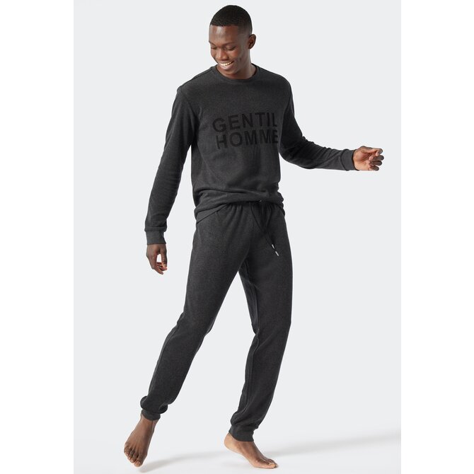 Schiesser Pyjama long gris foncé mel. 178037 54/XL