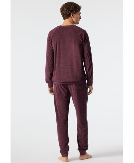 Schiesser Pyjama Long wine red 178036 56/XXL