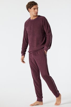 Schiesser Pyjama Long wine red 178036 56/XXL