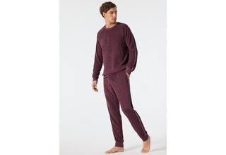 Schiesser Pyjama Long wine red 178036 56/XXL