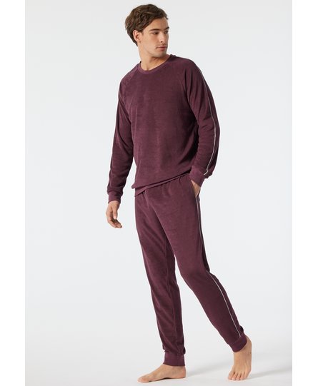 Schiesser Pyjama Long wine red 178036 56/XXL