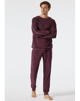 Schiesser Pyjama Long wine red 178036 56/XXL