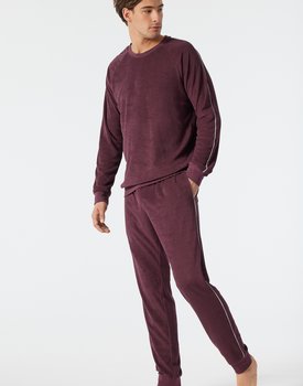 Schiesser Pyjama Long wine red 178036 50/M