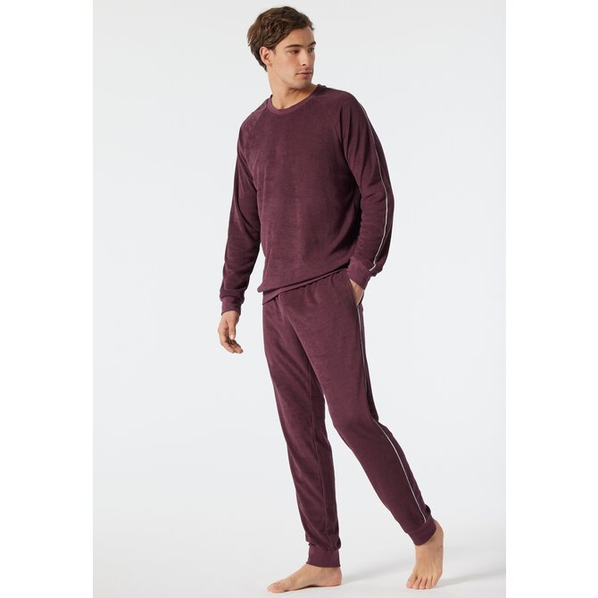 Schiesser Pyjama long rouge vin 178036 48/S