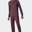 Schiesser Schiesser Pyjama Long wine red 178032 54/XL