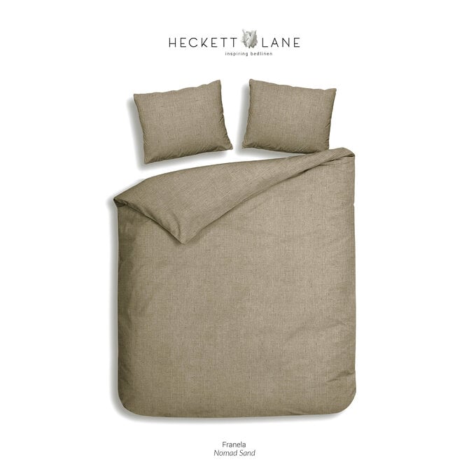 Heckett & Lane Franela Housse de couette 140x200/220 Nomad Sand