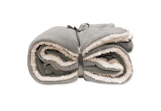 Unique Living Lars coral fleece/suede plaid 150x200cm grijs