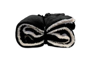 Unique Living Lars coral fleece/suede plaid 150x200cm black