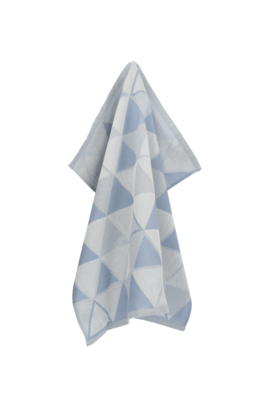 Bunzlau Castle Theedoek Triangles Grey-Blue