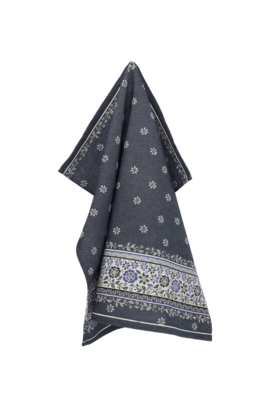 Bunzlau Castle Theedoek Belle Fleur Dark Blue