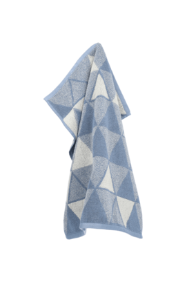 Bunzlau Castle Keukendoek Triangles Grey-Blue