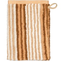 Cawo Delight Gant de toilette Streifen 16x22 caramel
