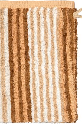 Cawo Delight Streifen Washandje 16x22 caramel