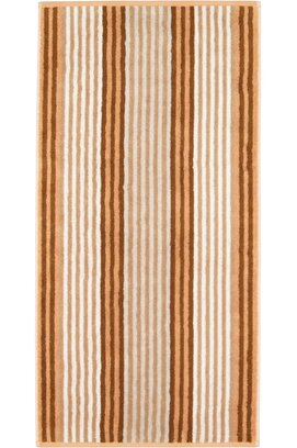 Cawo Delight Streifen Handdoek 50x100 caramel