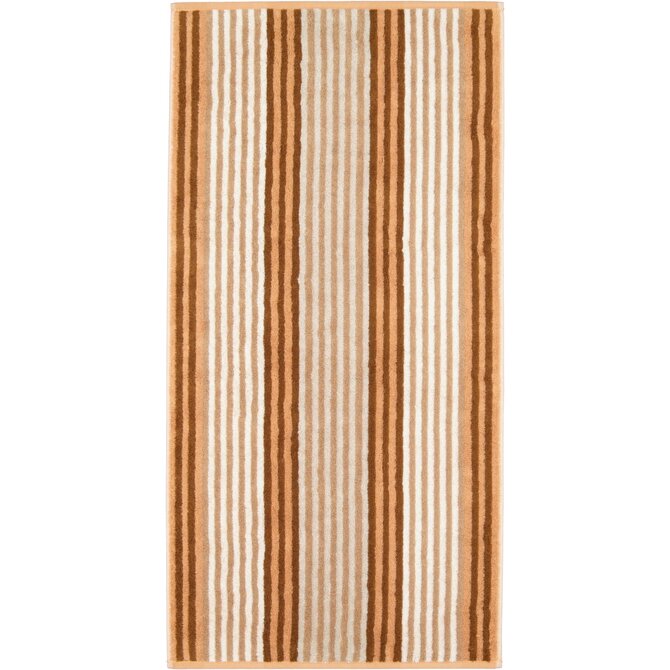 Cawo Delight Streifen Handdoek 50x100 caramel