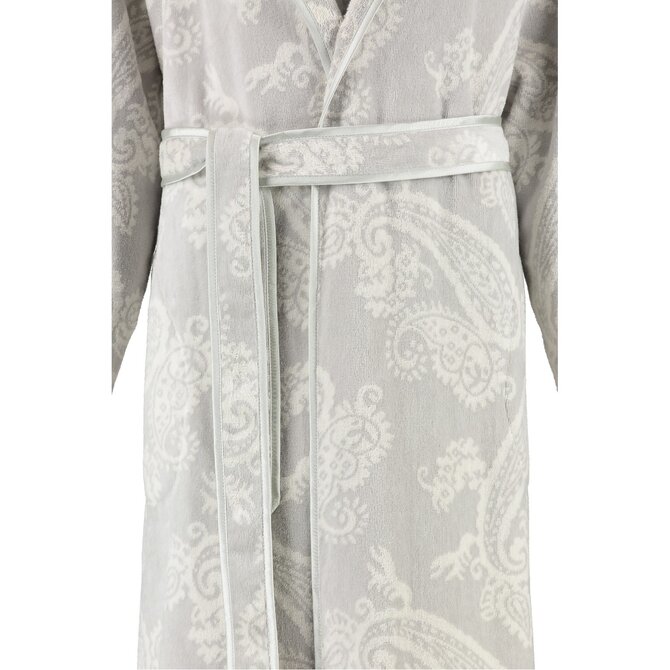 Cawo Badjas 4420 Velours met Sjaalkraag Silber 44